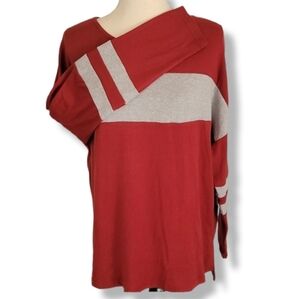 Y2K Grunge Skater Streetwear Pullover Striped Top Size Large 90's